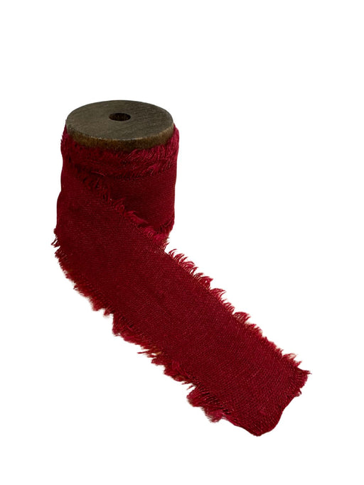 Burgundy Cotton Ribbon for Crafts - 1 1/2" x 5 Yards, 2 Rolls