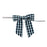 Black & White Gingham Pre-Tied Bows - 3" Wide, Set of 12