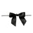 Black Satin Pretied Gift Bows - Set of 10, 3" Wide