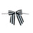 Black & White Striped Pre-Tied Bows - 3" Wide, Set of 12