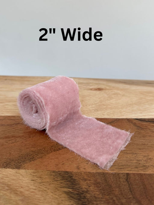 Pink Velvet Ribbon for Crafts - 2" x 1 Yard, 3 Rolls