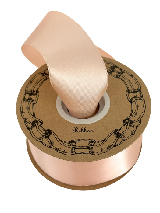 Peach Satin Fabric Christmas Ribbon - 2" x 50 Yards