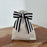 Black & White Striped Pre-Tied Bows - 3" Wide, Set of 12