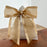 Pre-Tied Gold Organza Bows - 4" Wide, Set of 12