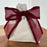 Pre-Tied Burgundy Organza Bows - 4" Wide, Set of 12