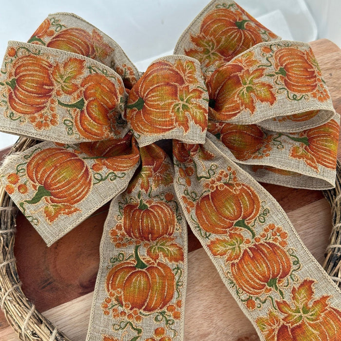 Wreath Bow for pumpkin season and festivities decorating ideas