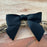 Black Satin Pretied Gift Bows - Set of 10, 3" Wide