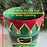 Festive Christmas Elf Tin Pot - 5" Diameter, 4.5" Tall