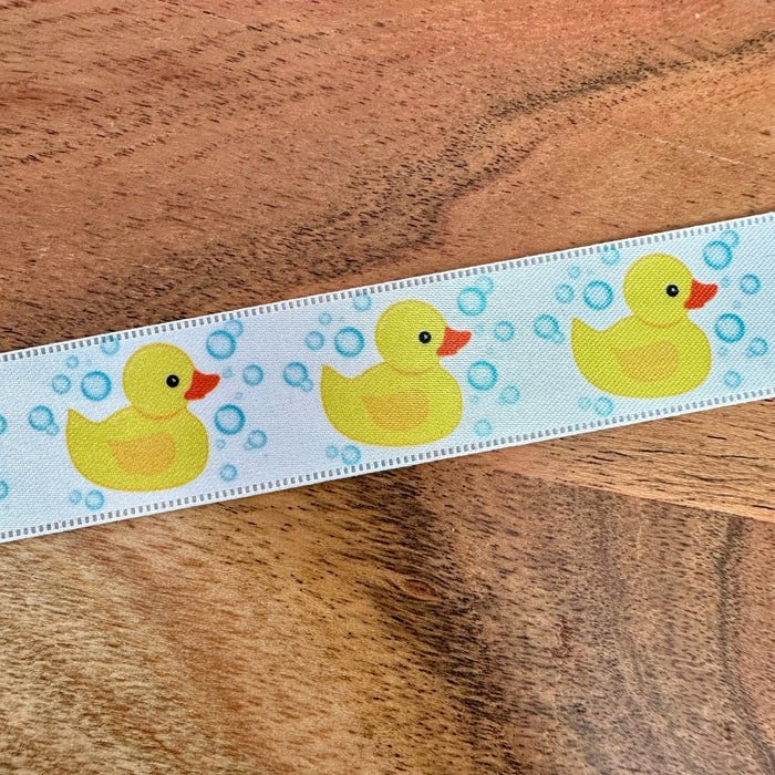 Rubber Duck Satin Craft Ribbon - 1" x 25 Yards