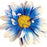 Blue 3-D Flower Pop Up Cards - 4" Wide, Set of 25