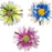 3-D Flower Pop Up Cards - 4" Wide, Set of 45, Blue, Green, Pink