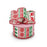 Farmhouse fair isle wired edge Christmas ribbon on a white background.