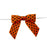 Orange & Black Polka Dots Pre-Tied Bows - 3" Wide, Set of 12