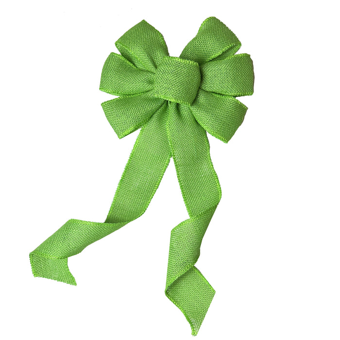 Lime Green Burlap Bow