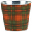 Farmhouse Fall Tartan Tin Pot - 5" Diameter, 4.5" Tall