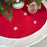 White Snowflakes Christmas Tree Skirt - Large 48" Diameter