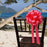 Coral wedding pul bows for beach wedding