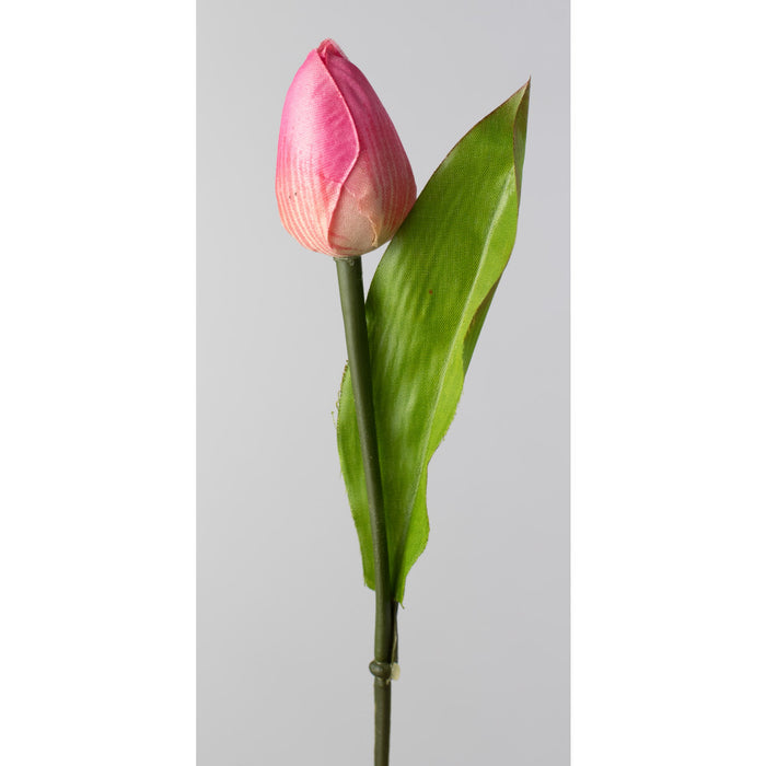 pink-silk-tulip-bud-with-green-silk-leaf-and-bendable-green-stem