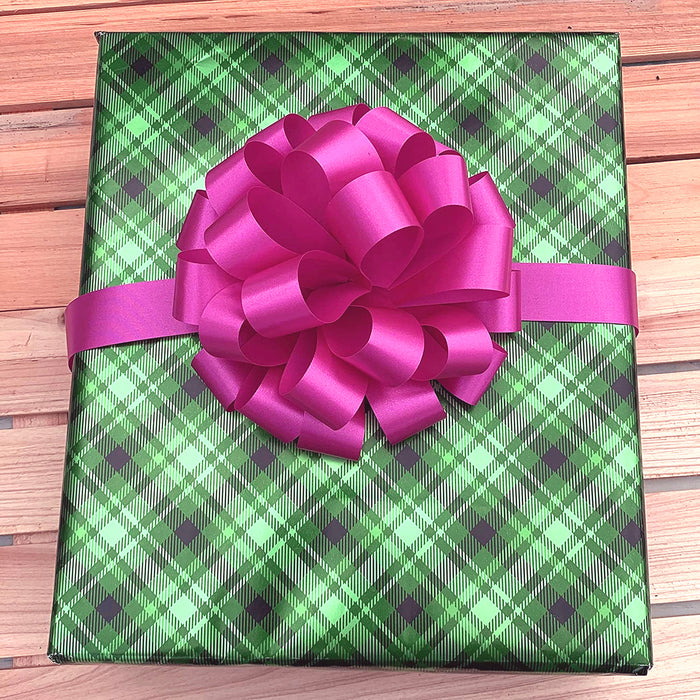 8" hot pink gift pull bows