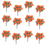 Orange Artificial Silk Flower Roses - 12 Mini Bouquets of 12 Rosebuds, 144 Rosebuds Total