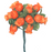 Orange Artificial Silk Flower Roses - 12 Mini Bouquets of 12 Rosebuds, 144 Rosebuds Total