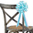 aqua blue white wedding pull bows 