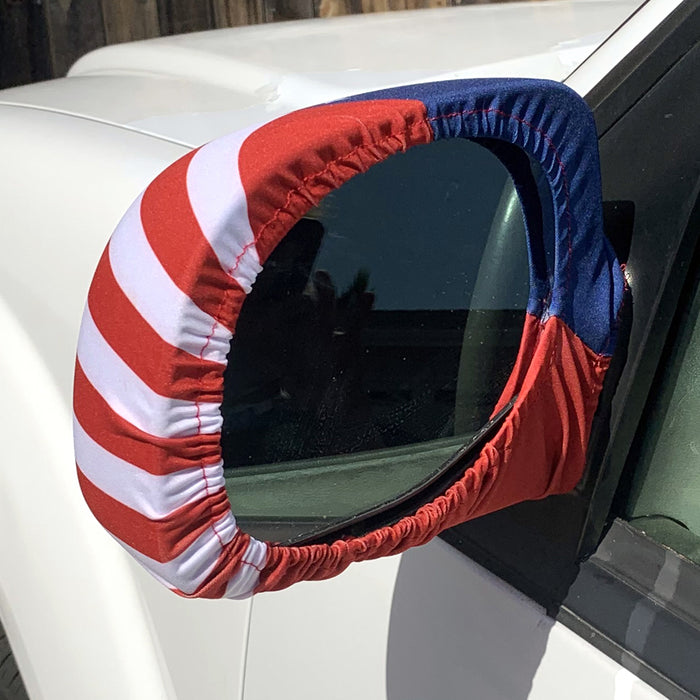 American Flag Side Mirror Covers for Large Cars - Set of 2