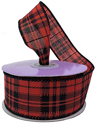 black-and-red-plaid-ribbon