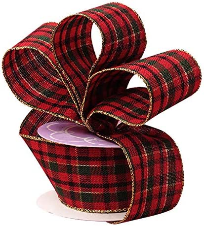 gold-edge-red-black-plaid-ribbon