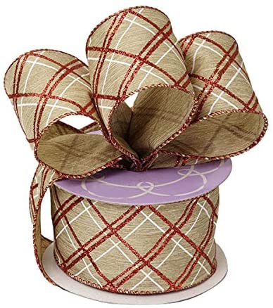 tan-red-white-argyle-christmas-ribbon