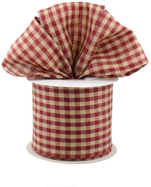 burgundy-natural-gingham-ribbon