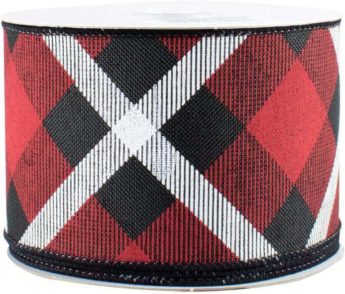 red-black-white-plaid-ribbon