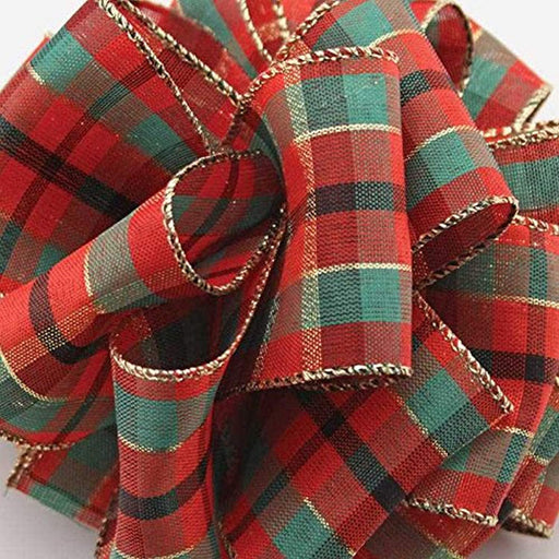 red-green-plaid-gold-edge-christmas-ribbon