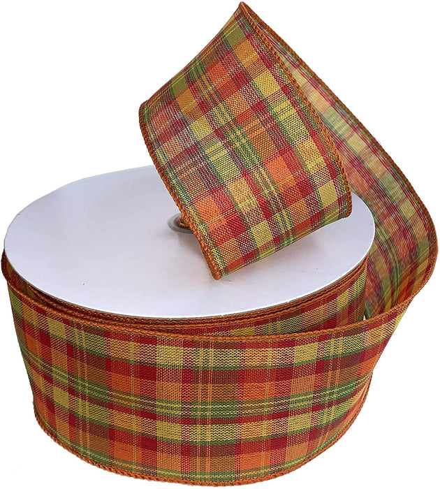 fall-colors-plaid-ribbon