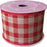 Red Gingham Wired Christmas Ribbon - 2 1/2" x 10 Yards