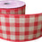 Red Gingham Wired Christmas Ribbon - 2 1/2" x 10 Yards