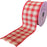 Red Gingham Wired Christmas Ribbon - 2 1/2" x 10 Yards