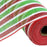 Festive Christmas Striped Deco Mesh - 10" x 10 Yards, Red, White & Lime Green