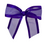 Pre-Tied Purple Organza Bows - 4" Wide, Set of 12