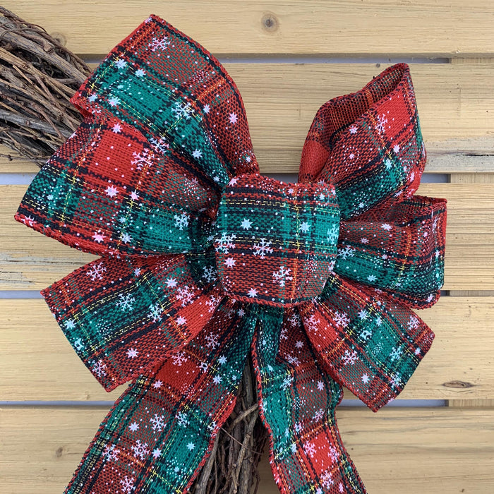 snowflake-plaid-christmas-ribbon