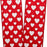 Valentine's White Hearts on Red Ribbon - 2 1/2" x 10 Yards