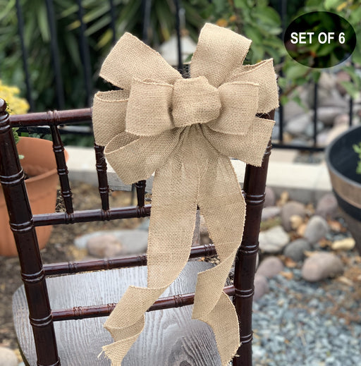 burlap-bows-rustic-wedding