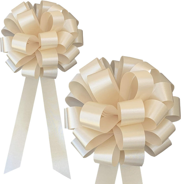 Wedding Pew or Gift Wrapping Pull Bows - 8" Wide, Set of 6