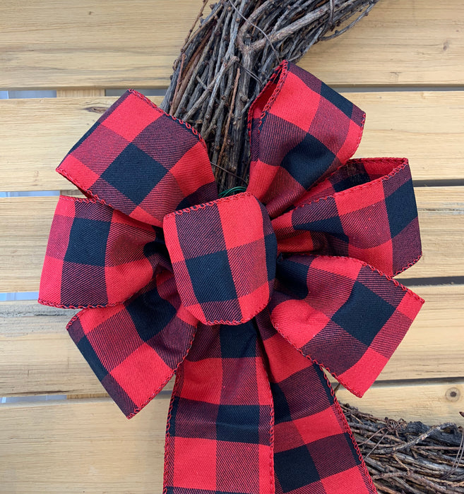 red-black-checker-bow