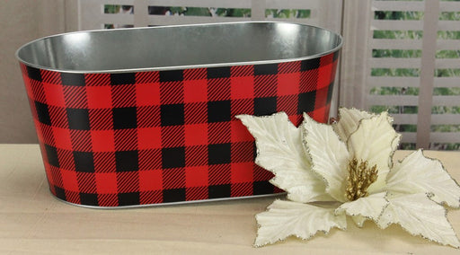 checkered-plaid-decorative-planter