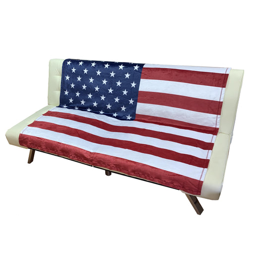 Patriotic Throw Blanket for Couch - 50" x 60", American Flag