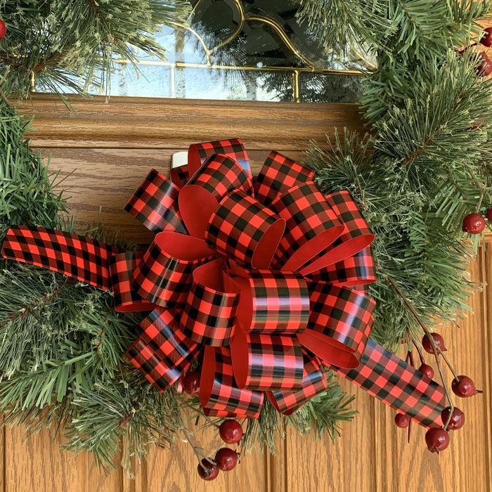 red-black-checkered-bow