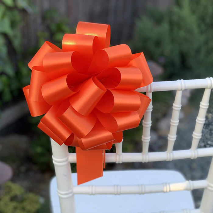 orange-wedding-pew-decorations